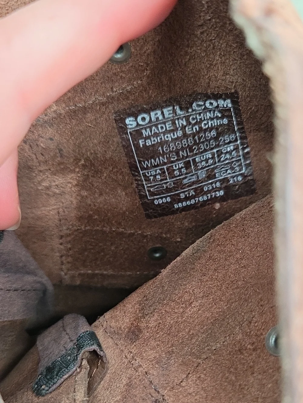 Women's Sorel Joan Of Artic Brown Wedge Boots Sz 7.5